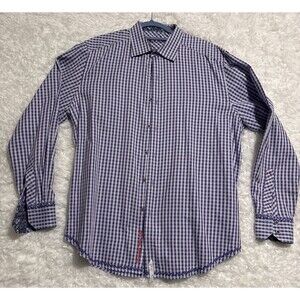Robert Graham Purple Plaid Shirt LS Size XL Mens
